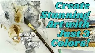 Three-Color Schmincke Watercolor Abstract Landscape Challenge!