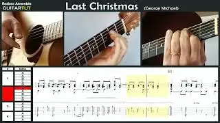 Last Christmas - (George Michael) - Kotaro Oshio - Guitar Tutorial Slow Played Tabs & Score