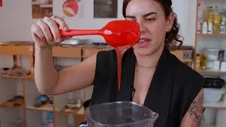 Como Fazer Plástico Biomaterial com Alginato e Beterraba | Receita da Aluna Beatriz Cavicchini
