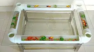 How to Make Center Coffee Table Aquarium with PVC Pipe | Coffee Table Decorating Ideas DIY Aquarium