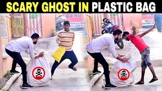 Scary Ghost Man in Plastic Bag Prank | Prakash Peswani Prank |