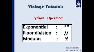 Python-Operator (**, //, %) - Exponential, Floor Division, Modulus