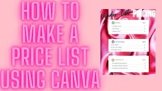 How to Make a Price List using Canva