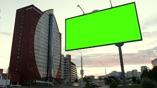 green screen billboard on the the high Road Free Stock Video 4k