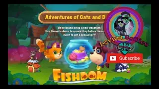 Fishdom Level 5876 - 5880 - Aquarium Music Room - Art Works -and Bonus Adventures of Cats and Dogs