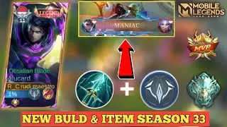 NEW BUILD & EMBLEM ALUCARRD SEASON 33‼️AUTO MANIAC MASZE|MOBILE LEGENDS
