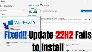 How to fix Update 22H2 Fails to Install on windows 10 | Windows 10 Update 20H2 Fails to Install fix