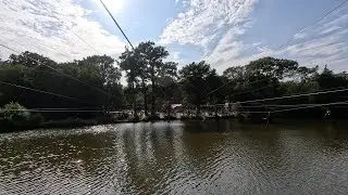 Tyroliennes du parc aventure Le Grand Défi en Vendée