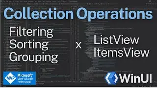 WinUI | Collection Operations Demo | XAML | UWP | WPF | .NET