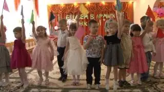 23 февраля. Утренник в детском саду. Все группы.