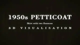 1950s petticoat. Skirt with two flounces. 3D visualisation.