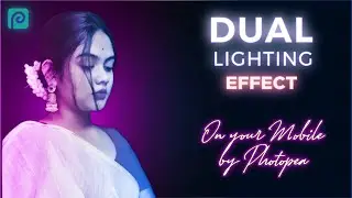 Dual lighting effect photoshop |Photopea|Portrait dual lighting effect in mobile