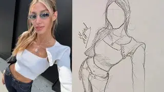 كيفية رسم جسم خطوه بخطوه(برنامج تعليمي )رسم اسكتش