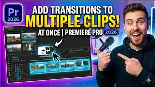 Premiere Pro 2026 :  How to Add Transitions to Multiple Clips at Once - اردو / हिंदी
