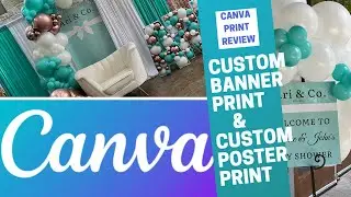 How to create a custom banner & poster print on Canva Review-Tiffany & Co. Theme balloon garland