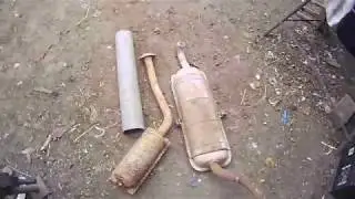 Делаем самодельный глушитель на т 40, из автомобильного резонатора автомобиля ВАЗ, из того что есть.