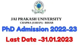 PhD Admission 2023|| JP University PhD Admission 2023