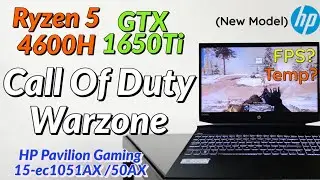 Call of Duty Warzone Ryzen 5 4600H GTX 1650Ti | HP Pavilion 15 Gaming 15-ec1051AX/50AX Gameplay Test