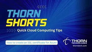 How to create an SSL certificate for Azure