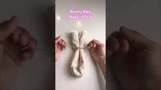 Bunny Ears Napkin Fold for Easter. #shorts #easterdecor #eastertablesetting