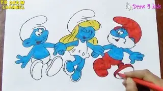 How to draw The Smurfs step by step.