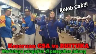 Keseruan kolaborasi mayoret drumband  GSA BHITUKA meriahnya acara pengajian di pateguhan Jabung.