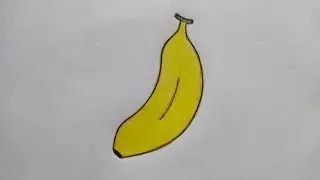 How to draw a Banana step by step//Banana drawing easily 