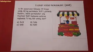 Zor yüzde problemleri  @Bulbulogretmen  #matematik #yüzde #5sınıf #yüzdeler #keşfet
