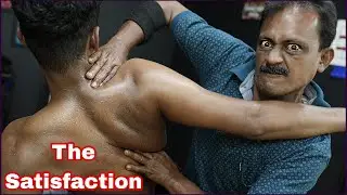 Satisfying Body Massage With Lots Of Cracking ASMR | Head And Body Massage ASMR | Big Eyes Barber