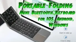 Portable Folding Mini Bluetooth Keyboard, Wireless Folding Touchpad,  for IOS, Android, Windows