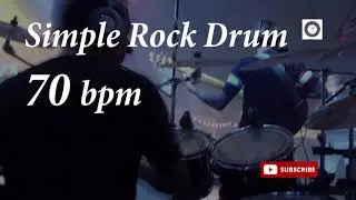 Simple Rock Drum Groove - 70 bpm - HQ