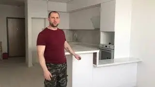 Кухня с островом.Мрамор марквина.