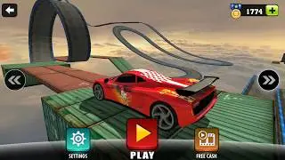 Impossible Stunt Car Tracks 3D Blue Car Driving Stunts Levels 14 & 15 - Android GamePlay 2019