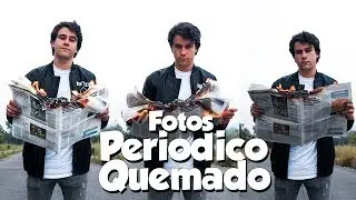 Haciendo FOTOS QUEMANDO UN PERIÓDICO 📰🔥
