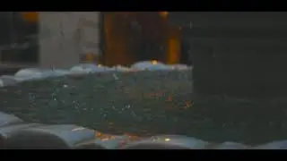 Rain and fountain