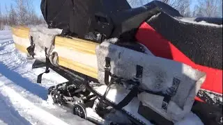 Крепление охотничьих лыж на снегоход.