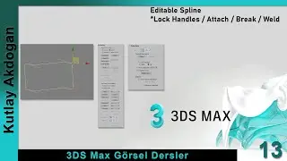 Autodesk 3DS Max Dersleri-13  3DS Max Editable Spline