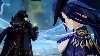 Wriothesley & Clorinde Hold Off Primordial Water Cutscene (Genshin Impact)