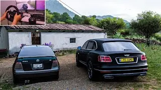 Bentley Bentayga - Forza Horizon 5 - Gameplay with Steering Wheel in 4K 60fps