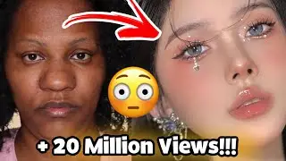 Korean Makeup Transformation Asian Got 12 MILLION Views Without Plastic Surgery!! #makeup