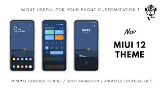 MIUI 12 Theme | Minimal Control Centre | Boot Animation | Animated Lock screen !
