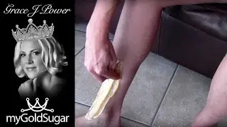 Sugar Waxing Legs at Home Part 4