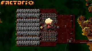 Factorio #11. Ядерная энергетика. Блэкаут. Атака кусак!