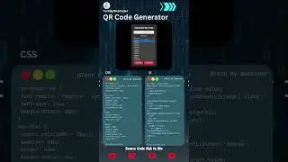 QR Code Generator Using Html,Css And Javascript || Source Code Link In Description 