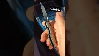 @KizerCutlery Banish tiny little pocket knife w/ button Lock #knifeoftheday #everdaycarry