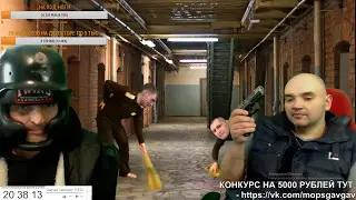 Выстрел в голову мопса с травмата через немецкую каску