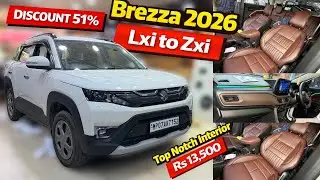 2026 Brezza Lxi To Zxi Modification With Price | Brezza Base To Top Modified ✅