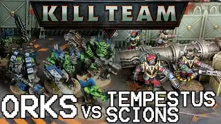 MILITARUM TEMPESTUS SCIONS vs. ORKS (Kill Team Battlereport)