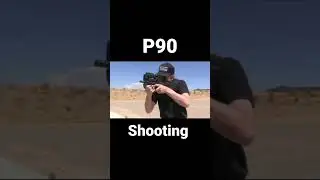 P90 shooting on firing range #shorts #weapons #p90