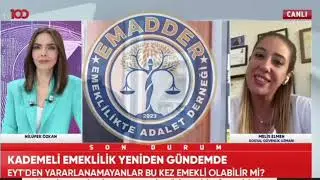 GÖRSEL BASINDA KADEMELİ EMEKLİLİK(Emadder)Melis ELMEN - TV 100